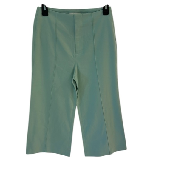 Olivia Dylan Clean High-Waist Wide-Leg Crop Pants In Mint Green Cropped Pants - Picture 2 of 4